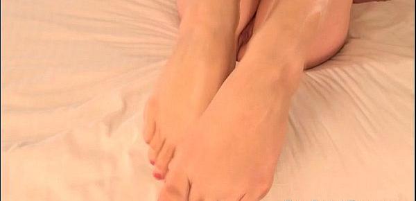  Blonde sweetie with creampie feet